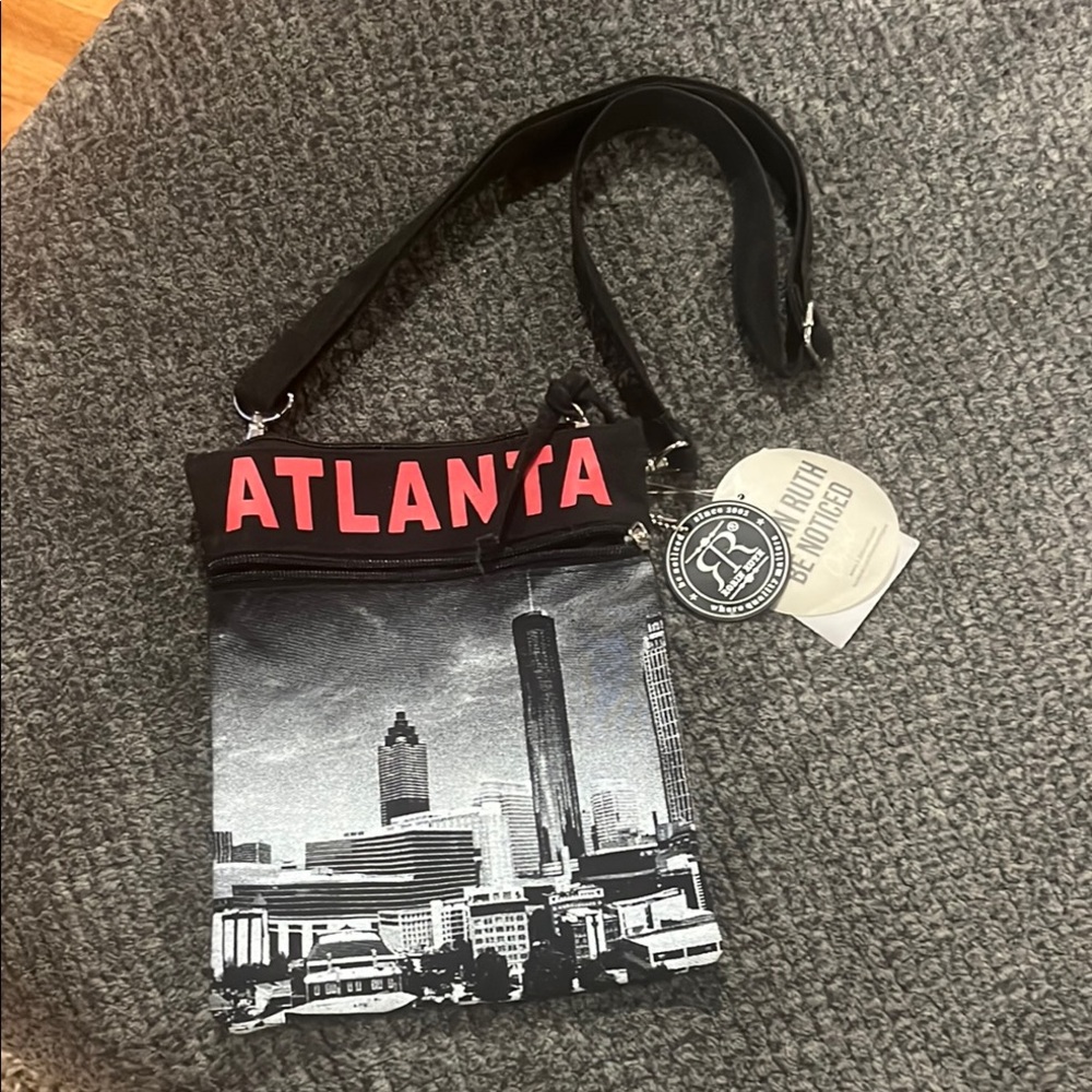 Robin Ruth Black and Red Atlanta Crossbody Bag